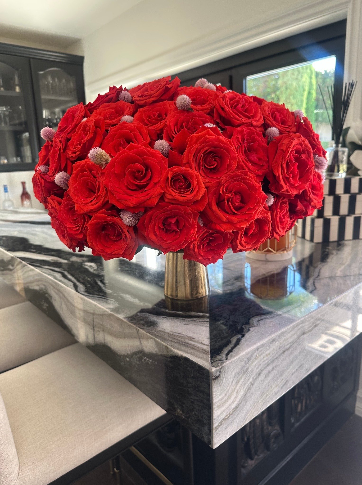 Scarlet Rose Centerpiece