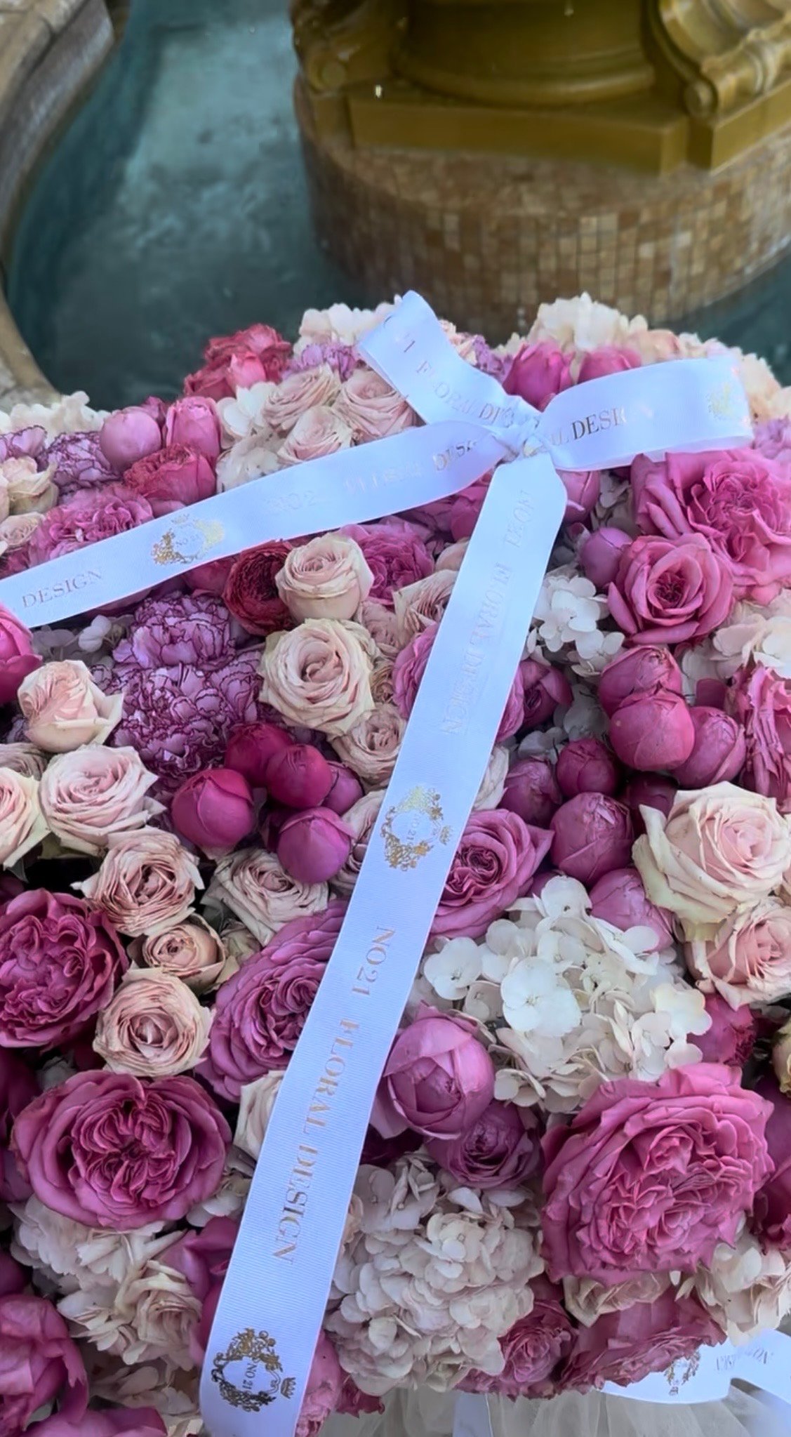 Pink Basket Of Hydrangeas - Image 2